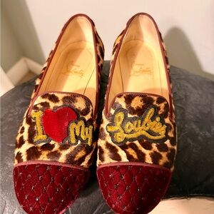 Christian Louboutin “I Love My Loubies” Leopard Print Flats Size 36